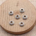 Rope Rim Silver Tone Large Hole Disc Spacer Beads For Jewelry Making view 2