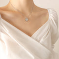 Gold Steel Heart Love You More Pendant Chain Necklace view 6
