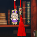 Jeweled Happy Rabbit Vehicle Hanging Ornaments in Four Colors and Cord Only Option view 4