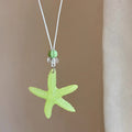 Colorful Starfish Pendant Adjustable Long Cord Necklaces view 4