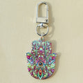 Hamsa Hand Evil Eye Print Keychains Lobster Clasp 9 Styles view 3