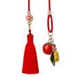 Mixed Persimmon Car Hangers in Seven Motif Combinations plus One Plain Tassel view 5