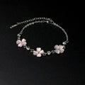 Silver Cat Eye Clover Flower Necklaces Bracelets Studs Six Color Styles view 4