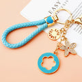Five Petal Clover Medallion Keychains in Seven Braided Loop Options view 10