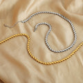 Leaf Link Chain Necklaces Bracelets Gold Steel Black Rainbow view 4