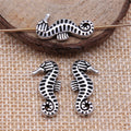 Striped Seahorse Metal Charms in 1 Metal Finish for Jewelry Making view 2