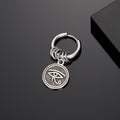 Silver Hoop Charm Earrings Smiley Globe Eye 10 Styles view 6