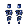 Gold Tone Champagne Leaf Drop Tassel Four Designs Metal Dangle Earrings view 7