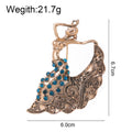 Dancing Woman Metal Brooch Pin for Jackets and Lapels view 2