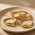 Sculpted Hinged Bangle Collection in Three Gold Tone Designs view 2