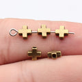 Cross Shaped Jewelry Spacer Beads in Four Metal Finishes view 7