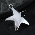 Silver Tone Heart Bow Star Charms Red Heart Pendant Set view 4