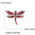 Rhinestone Dragonfly Brooch Silver Alloy Red Blue Multicolor view 6