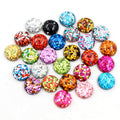 Glitter Round Resin Cabochons in 8mm 10mm and 12mm Options view 5