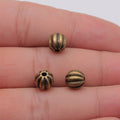 Pumpkin Spacer Beads in Silver and Bronze Tone for Jewelry Making view 4