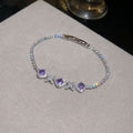 Rhombus Flower Crystal Tennis Bracelets Four Styles view 7