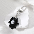Glass Hamsa Evil Eye Keychains Silver Clasp 7 Color Styles view 7