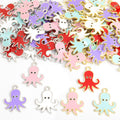 Colorful Enamel Octopus Charms in Gold and Silver Tones view 4