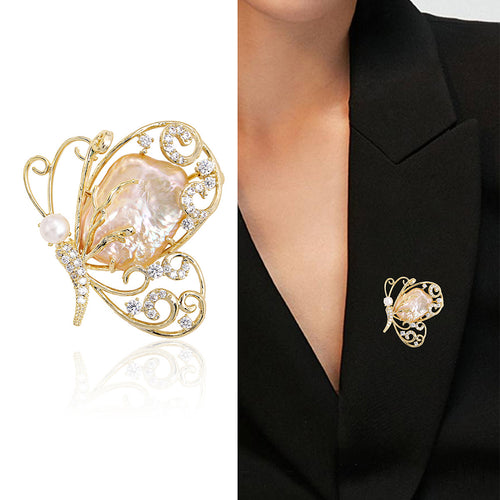 Angled display showing the brooch color and crystal details