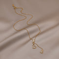 Gold Rhinestone Hollow Gourd Y-Drop Necklace Single Style view 4