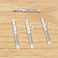 Antique Silver Flute Instrument Charms With Twin Loops view 3