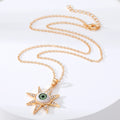 Gold and Silver Tone Celestial Eyeball Pendant Necklaces view 2