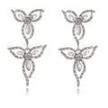 Gold Tone Flower Openwork Crystal Four Designs Metal Necklace and Earring Set view 6