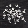 Heart Bow Key Metal Charms in Eight Finish Options view 11