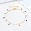 Gold Tone Evil Eye Charm Anklets in Seven Colorful Designs view 8