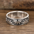 Antique Silver Sun Motif Band Fashion Ring Sizes 6-10 view 5