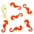 Colorful Seahorse Enamel Metal Charms, 12 Colorways view 10