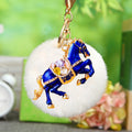 Crystal Horse Keychains with Faux Fur Pompoms and Plain Options view 6