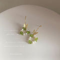 Green Forest Theme Earring Collection Bamboo Flower Styles view 7