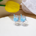 Miniature Cocktail Glass Drink Straw Drop Earrings Six Colors view 7