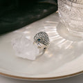 Silver Tone Open Rings Oni Mask Eagle Head Star Motifs view 4