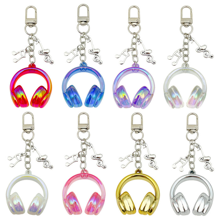 Headphone Charm Keychains in 25 Pictured Variations for Bags and Keys