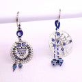 Silver Tone Owl and Tree of Life Evil Eye Split Ring Keychains view 4