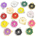 Polished Gold Silver Daisy Alloy Charms in 16 Styles view 5
