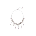 Silver Butterfly Star Pearl Multi Charm Tassel Necklace view 5