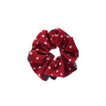 Polka Dot Denim Double Layer Oversized Hair Scrunchies view 5