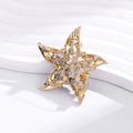 Gold Tone Five Point Star Metal Brooch Pin for Jackets and Lapels view 4