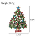 Green Gold Tone Christmas Tree Metal Brooch Pin for Jackets and Lapels view 2