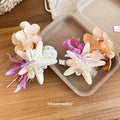 Starfish Shell Flower Duckbill Hair Clip Beach Cream Pink view 4