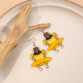 Seven Colorful Thanksgiving Turkey Novelty Hook Earrings view 6