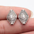 20x14x5.9mm 3.4g Antique Silver Tone Zinc Alloy Marquise Eye Shape Spacer Beads for DIY Bracelets