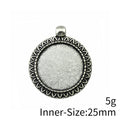 Leaf Border Round Cabochon Tray In Antique Silver And Antique Bronze For Jewelry Making view 5