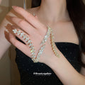 Leaf Crystal Open Cuff Bangle Bracelet Gold Silver view 3