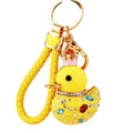 Jeweled Duck Keychains in Four Colors with Braided Wrist Loops view 5