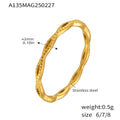 Openwork Metal Fashion Rings Butterfly Rose Wave And Bands view 12