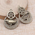 Raven Moon and Pentagram Metal Pendants in Ten Variations view 5